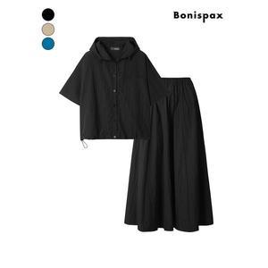 [보니스팍스]바스락 후드 블라우스 밴딩 스커트 투피스 XP5ST003M0 _P395738309