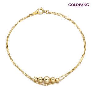 [골드팡]14k/18k 뷰티끄 골든볼 두줄팔찌 3/4/5mm
