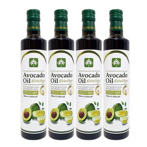 [오리지널픽_행복팩토리] 최상급 100% 엑스트라버진 아보카도오일 500ml x 4병