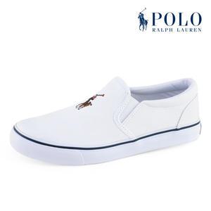 [롯데백화점]폴로랄프로렌 KEATON SLIP ON 화이트 캔버스 슬립온 RFS11506OA-W-BS