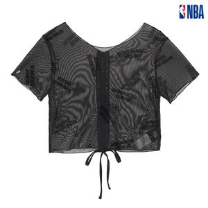 [엔비에이]여성 NBA 후로피 레터링 메쉬 크롭 티셔츠 (N202TS716P)