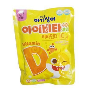 핑크퐁 아이비타D+ 아연 40정 복숭아맛 어린이 비타민