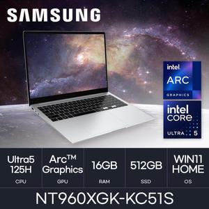 HMC / 삼성 갤럭시북4 프로 NT960XGK-KC51S / 512GB /고해상도 WQXGA+ 학생용 사무용 가성비 노트북