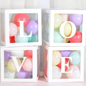 [파티쇼]풍선선물박스(LOVE) 화이트 풍선박스 풍선장식 생일