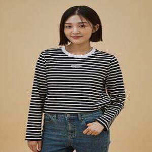 여성 그래픽 크롭 베이직 긴팔 티셔츠 PHE3TR2110