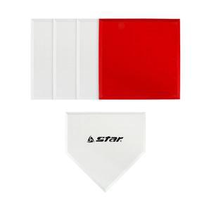 (5p 세트) 스타 티볼 베이스 세트 (5p) 홈베이스1개+루베이스4개/티볼베이스/티볼시합용/티볼연습용
