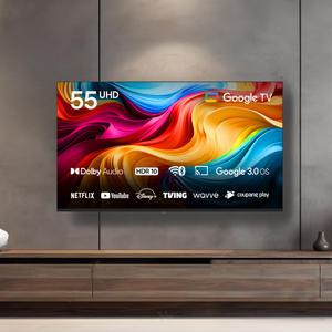 와사비망고 55인치 4K UHD TV 구글3.0 OS 스마트TV 1등급 UGP552 와글와글플레이