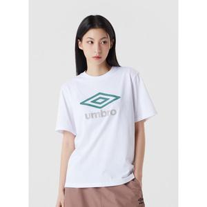 [엄브로](강남점) 남녀공용 에센셜 빅로고 반팔 티셔츠 UQ123CRS18WHT