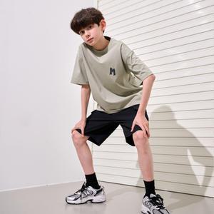 마밤 세미 오버핏 아동 주니어 반팔 티셔츠 남아 여아 베이직 로고 드림 M 반팔티 카키