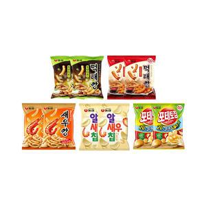 먹태깡세트4 (먹태깡고추마요, 2개, 먹태깡, 2개, 새우깡, 2개, 포테토칩, 2개, 알새우칩, 2개)