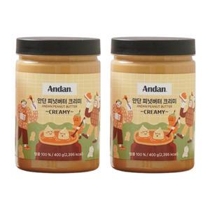 안단 피넛버터 크리미 400g, 2개