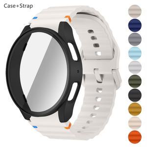 갤럭시 시계 7 FE 6 4 클래식 5 프로 44mm 40mm 43mm 47mm 45mm 팔찌 Watch6 7 스트랩 용 기존 실리콘 밴드 케이스