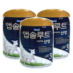 매일유업 앱솔루트 산양분유 3단계 (750g x 3캔)