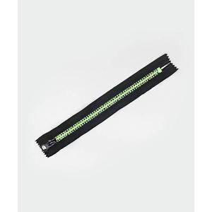 패션스타트 [20cm] 5호 유니크 포인트 알파벳 이빨 플라스틱 지퍼 네온그린