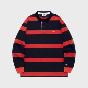 LEE 스트라이프 럭비 티셔츠 네이비 LE2501LT03NA 669897