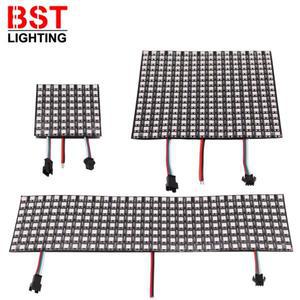 WS2812B RGB LED 디지털 플렉시블 개별 주소 지정 패널 조명 8x8 16x16 모듈 매트릭스 스크린 DC5V