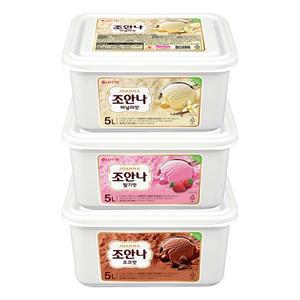 [롯데웰푸드]조안나 5L 3종 2통 골라담기 바닐라,딸기,초코
