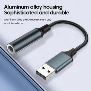 Elough USB 3.5mm 잭 AUX 케이블 변환기 헤드폰 Mac PS4 PC 노트북 용 미니 오디오 분배기 어댑터 코드
