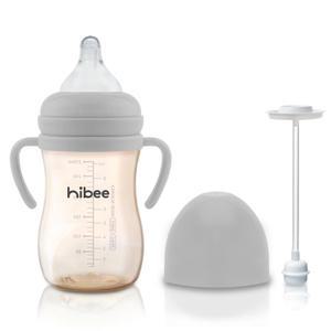 하이비 PPSU 빨대젖병 270ml 뉴트럴에디션+추스트로우1p 0개월이상 젖꼭지 아기 빨대컵