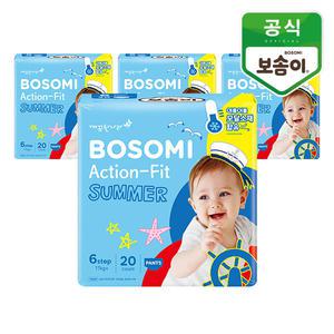 보솜이 액션핏 썸머 팬티 점보 20매 x 4팩