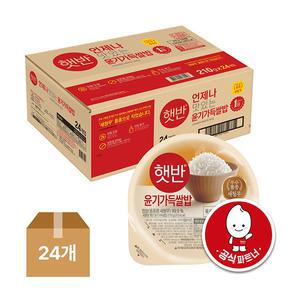 CJ햇반 윤기가득쌀밥 210g, 24입, 1개