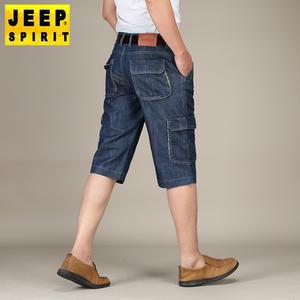 jeep 지프 여름 남성 카고 데님 반바지 캐주얼 여름바지/아이스/면/7부/스판
