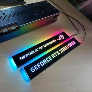 MOD ARGB GPU 사이드 패널 그래픽 카드 장식 조명 보드, RGB AURA SYNC PC 개조 워터 쿨러, 5V, 3 핀, 12V,