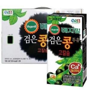 베지밀 고칼슘 두유 검은콩, 190ml, 96개