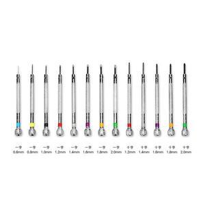 시계 수리 도구 여러 사양 0.6-2.0mm 일자 드라이버 십자 13개 크기