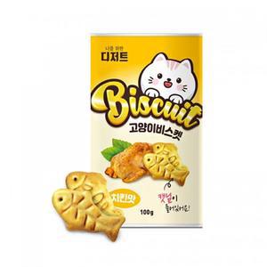 치아건강 생선모양 캣닢쿠키 4개 영양보충 고양이간식과자 반려묘