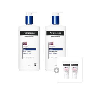 뉴트로지나 데일리 바디 로션 450ml , 2개 + 증정(시카 리페어 에멀젼, 15ml, 2개)