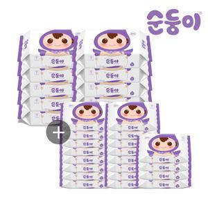 [순둥이] 프리미엄 엠보싱 리필형 70매 10팩+휴대리필형 20매 20팩 (ER-01+E-com)