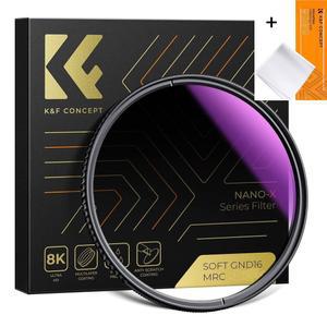 K&F Concept 77mm NANO-X Soft GND16 (1.2) 그라데이션 원형 필터 _ 8K AGC Glass Soft Graduated GND16 Filter