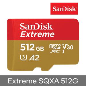 SDSDQXAF-512G microSDXC Extreme UHS-I U3 V30 A2 512기가 160MB/s