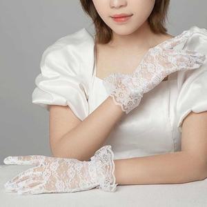 레이스 웨딩 망사 장갑 시스루 파티 행사 운전 플라워 (WFFI7H3)