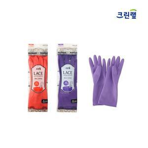 [하프클럽/크린랩]크린랩 레이스 고무장갑_소