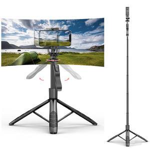 PDO063 갤럭시 지플립6/S25/S24/지폴드6 여행 캠핑 단체사진 찍기 편한 키큰 롱스틱 무선 삼각대 셀카봉