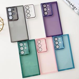 갤럭시S25 S24 S23 플러스 울트라 엣지 FE 카메라 렌즈보호 커버 컬러풀 투명 핸드폰 케이스