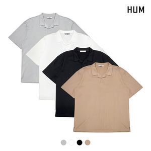 [HUM]남) 실켓 오픈카라 반팔티셔츠(FHPMCTC102M)