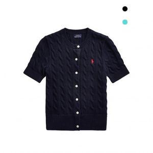 [폴로 랄프로렌] 케이블 니트 코튼 숏 슬리브 카디건 (3 COLOR) 508283