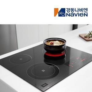 [나비엔 매직]경동나비엔 3구 라디언트1구+인덕션2구 하이브리드 전기렌지  인덕션 쿡탑 레인지(3603)