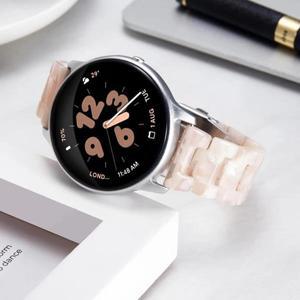 삼성 갤럭시 시계 7/6/5/4 용 20mm 수지 스트랩 44mm 40mm 밴드 액티브 2 시계 밴드 22mm 스트랩 친환경 교