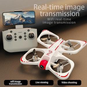 4K RC 장난감 드론 CZ07 360 플립 스턴트 쿼드콥터(듀얼 카메라 WiFi 앱 포함) 광학 흐름 어린이 선물을 위