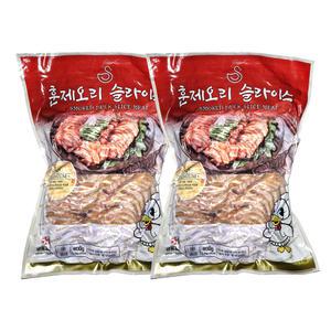 명일품 훈제오리 슬라이스 800gX2봉 오리슬라이스 대종푸드