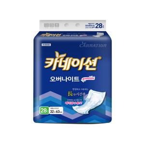 카네이션 오버나이트 소변패드(28장) 6회 흡수 속기저귀
