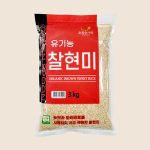 [초록숟가락]유기농 찹쌀현미(찰현미) 3kg 국내산 2024년 햇곡