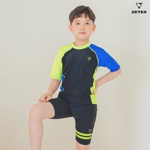 [제테스] 남아동 반팔 래쉬가드 세트 블랙 B_1O881
