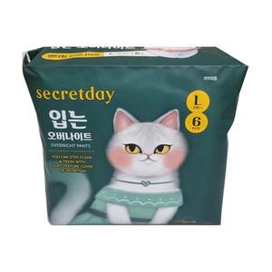 시크릿데이 입는 오버나이트 생리대 팬티형 대형 6개입 4개