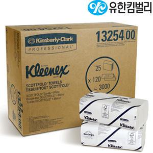 47151 크리넥스 핸드타올 스카트폴드 3000매 페이퍼타올 유한킴벌리 업소용 대용량