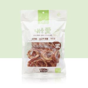 내품애 터키츄 소힘줄 하드링 480g / 강아지 간식
